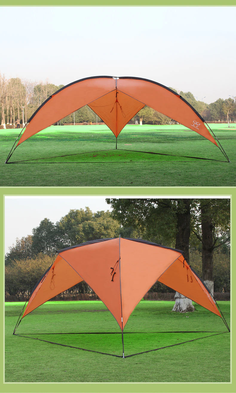 Cheap Goat Tents Camping Picnic 4.8*4.8*4.8*2m 3Side Tent Sandy Beach Sunshade Waterproof Portable Fishing Canopy Gazebos Sun Shelter   